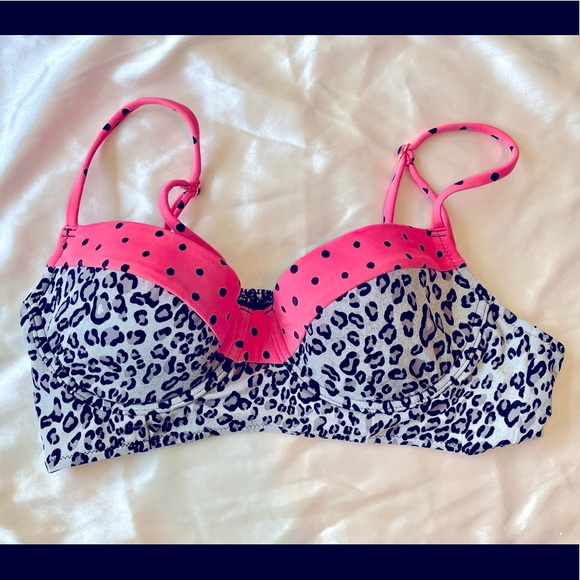 Victoria’s Secret Demi Bikini Leopard Print+Polkadot - Picture 1 of 3